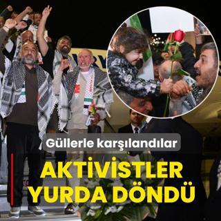 K�resel Sumud Filosu'nda yer alan aktivistler yurda d�nd�