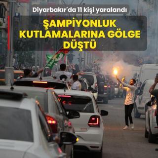 �ampiyonluk kutlamalar�na g�lge d��t�! Diyarbak�r'da 11 ki�i yaraland�