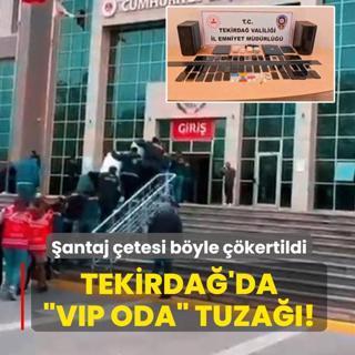 Tekirda�'da �VIP Oda� tuza��! 70 milyon liral�k �antaj �etesi ��kertildi