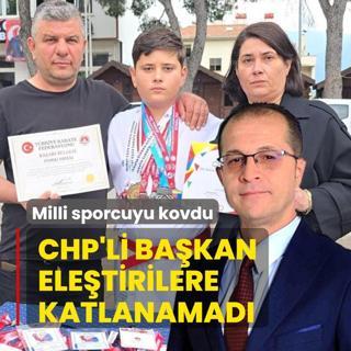 CHP'li ba�kan ele�tirilere katlanamad�! Milli sporcuyu kovdu