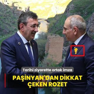 Tarihi Ani K�pr�s� mutabakat�! Pa�inyan'dan dikkat �eken rozet