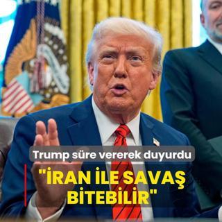 Trump s�re vererek duyurdu... ��ran ile sava� bitebilir�