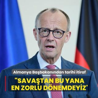 Almanya Ba�bakan�ndan tarihi itiraf... �Sava�tan bu yana en zorlu d�nemdeyiz'
