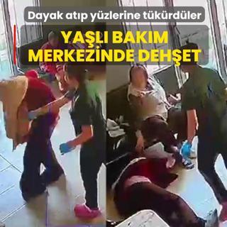Dayak at�p y�zlerine t�k�rd�ler! Ya�l� bak�m merkezinde deh�et