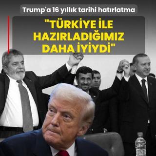 Trump'a 16 y�ll�k tarihi hat�rlatma: T�rkiye ile haz�rlad���m�z daha iyiydi