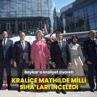 Baykar'a kraliyet ziyareti! Krali�e Mathilde milli S�HA'lar� yerinde inceledi
