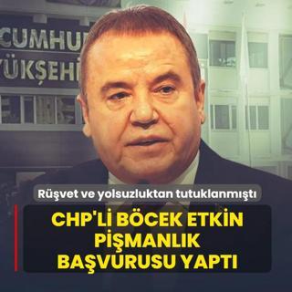 R��vet ve yolsuzluktan tutuklanm��t�... Muhittin B�cek etkin pi�manl�k ba�vurusu yapt�