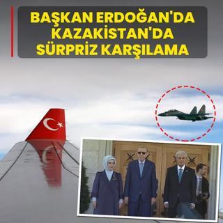Ba�kan Erdo�an'da Kazakistan'da s�rpriz kar��lama