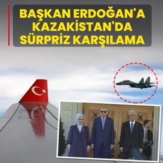 Ba�kan Erdo�an'a Kazakistan'da s�rpriz kar��lama