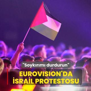 Eurovision'da �srail protestosu... �Soyk�r�m� durdurun�