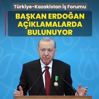 T�rkiye-Kazakistan �� Forumu... Ba�kan Erdo�an a��klamalarda bulunuyor