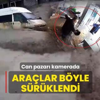 Can pazar� kamerada! Ara�lar b�yle s�r�klendi