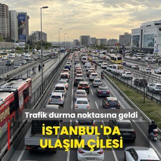 �stanbul'da ula��m �ilesi... Trafik durma noktas�na geldi