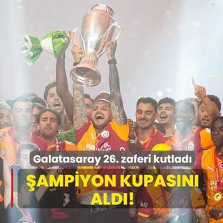 �ampiyon kupas�n� ald�! Galatasaray 26. zaferi kutlad�