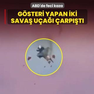 ABD'de feci kaza: G�steri yapan iki sava� u�a�� havada �arp��t�