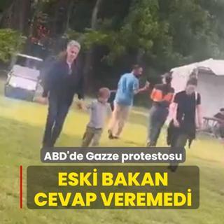 ABD'de Gazze protestosu: Eski bakan cevap veremedi