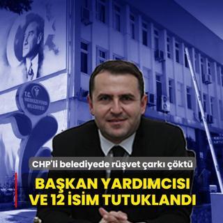 CHP'li belediyede r��vet �ark� ��kt�... Ba�kan yard�mc�s� dahil 12 isim tutukland�