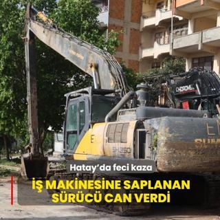 Hatay'da feci kaza! �� makinesine saplanan s�r�c� �ld�