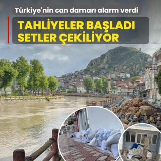 Ye�il�rmak alarm verdi! Tahliyeler ba�lad�, setler �ekiliyor