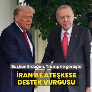 Ba�kan Erdo�an, Trump ile g�r��t�
