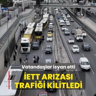 �ETT ar�zas� trafi�i kilitledi... Vatanda�lar isyan etti