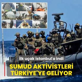 �lk u�ak �stanbul'a indi: Sumud aktivistleri T�rkiye'ye geliyor