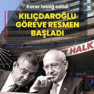 �Mutlak butlan� karar� tebli� edildi: K�l��daro�lu g�reve resmen ba�lad�