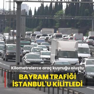 Bayram trafi�i �stanbul'u kilitledi! K�pr� ve otoyollarda ara� kuyru�u olu�tu