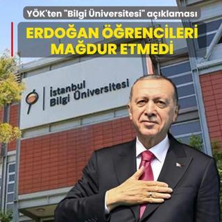 Y�K'ten �Bilgi �niversitesi� a��klamas�: Ba�kan Erdo�an ��rencileri ma�dur etmedi