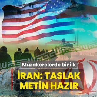 M�zakerelerde bir ilk! �ran: Taslak metin haz�r