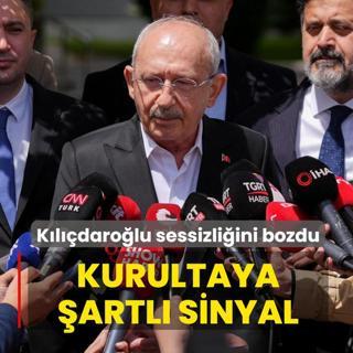 K�l��daro�lu sessizli�ini bozdu! Kurultaya �artl� sinyal