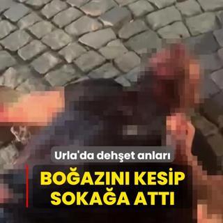 Urla'da deh�et anlar�! Bo�az�n� kesip soka�a att�