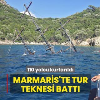 Marmaris'te tur teknesi batt�