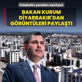 Felaketin yaralar� sar�l�yor: Bakan Kurum dev projeden son g�r�nt�leri payla�t�