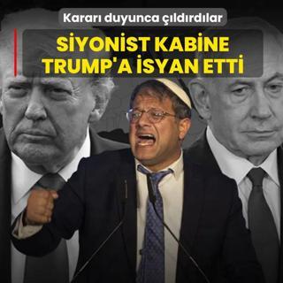 Trump'�n durun �a�r�s�n� duyunca ��ld�rd�lar! Siyonist kabine ABD'ye isyan etti