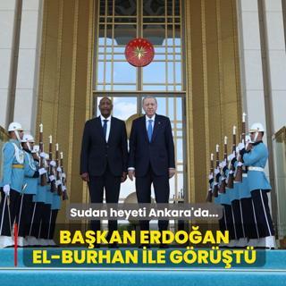 Ba�kan Erdo�an, Abdulfettah el-Burhan ile g�r��t�