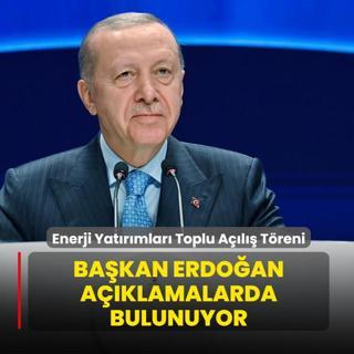 Enerji Yat�r�mlar� Toplu A��l�� T�reni: Ba�kan Erdo�an a��klamalarda bulunuyor