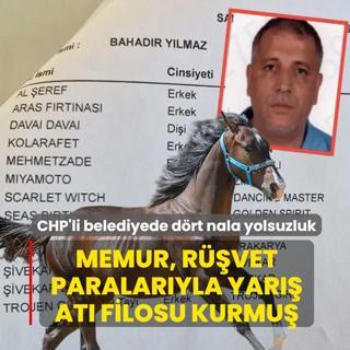 CHP'li belediyede �d�rt nala� yolsuzluk!  Memur, r��vet paralar�yla yar�� at� filosu kurmu�