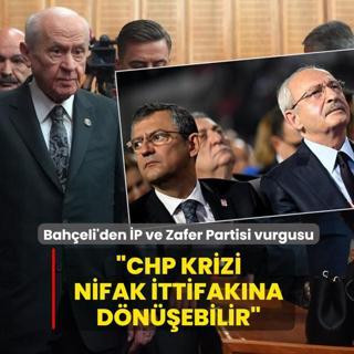 MHP Lideri Bah�eli'den �P ve Zafer Partisi vurgusu: CHP krizi nifak ittifak�na d�n��ebilir