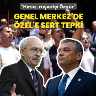 CHP Genel Merkezi'nde �zel'e tepki: H�rs�z, r��vet�i �zg�r