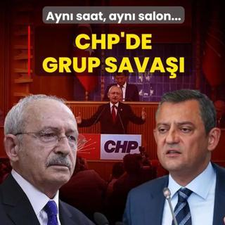 CHP'de grup sava��! Ayn� saat, ayn� salon...