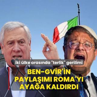 �talya ile �srail aras�nda �terlik� gerilimi! Ben-Gvir'in payla��m� Roma'y� aya�a kald�rd�