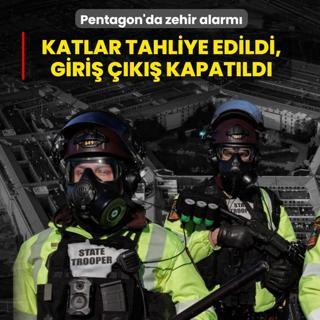 Pentagon'da KBRN kabusu: Polisler gaz maskelerini takt� bina tahliye ediliyor