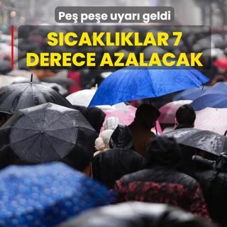 O b�lgede s�cakl�klar 7 derece birden azalacak! Pe� pe�e uyar� geldi