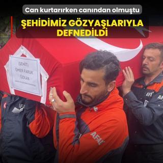 Can kurtar�rken can�ndan olmu�tu: �ehidimiz g�zya�lar�yla defnedildi