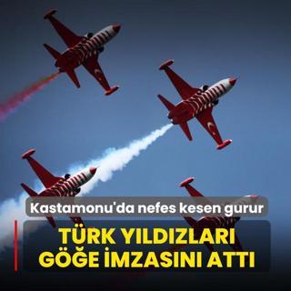 Kastamonu semalar�nda nefes kesen gurur: T�rk Y�ld�zlar� g�ky�z�ne ay-y�ld�zl� imzas�n� att�