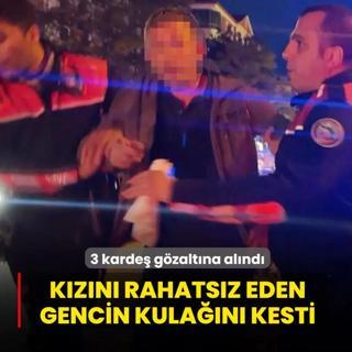 K�z babas� h�nc�n� sokakta ald�: Taciz etti�i iddia edilen gencin kula��n� kesti