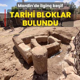 Mardin'de ilgin� ke�if... Yol �al��mas�nda tarihi bloklar bulundu