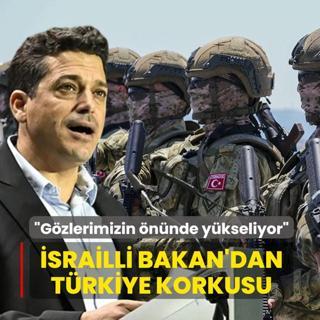 �srailli Bakan'dan T�rkiye korkusu: G�zlerimizin �n�nde y�kseliyor
