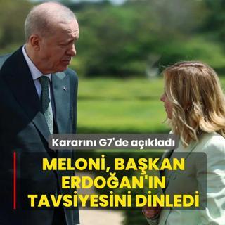 Meloni, Ba�kan Erdo�an'�n tavsiyesini dinledi! Karar�n� G7'de a��klad�